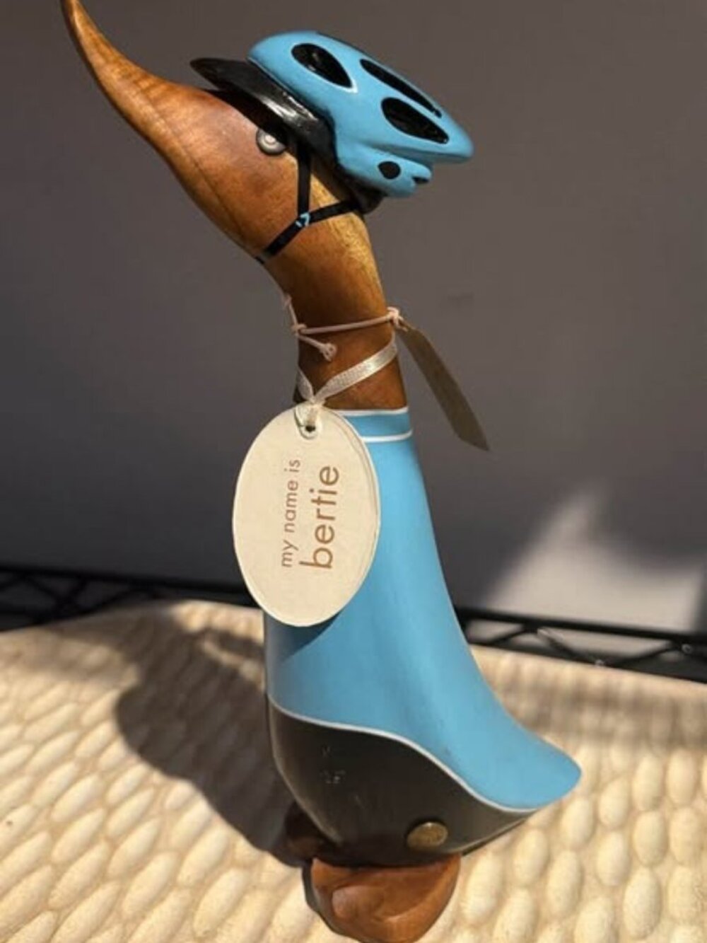 Blue Bicyclist Bertie Dcuk The Duck Company Wooden Duck